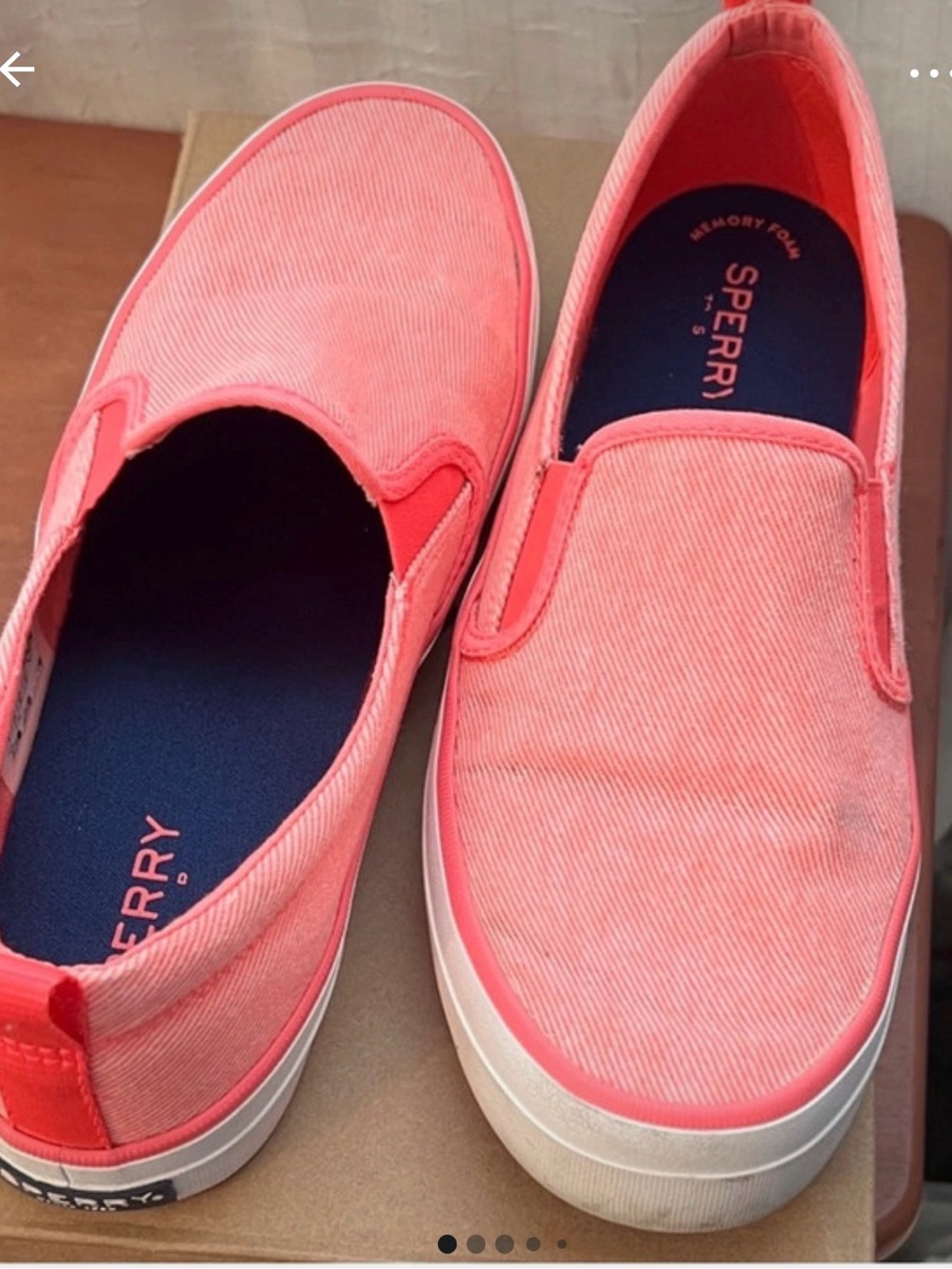 Sperry Women's Neon Pink Slip-On Moccasins